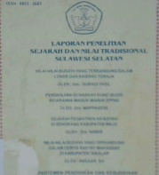 Cover Laporan penelitian sejarah dan nilai tradisional Sulawesi Selatan, Muh. Yunus Hafid...[ et al.]