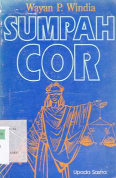 Cover Sumpah Cor / Wayan P. Windia