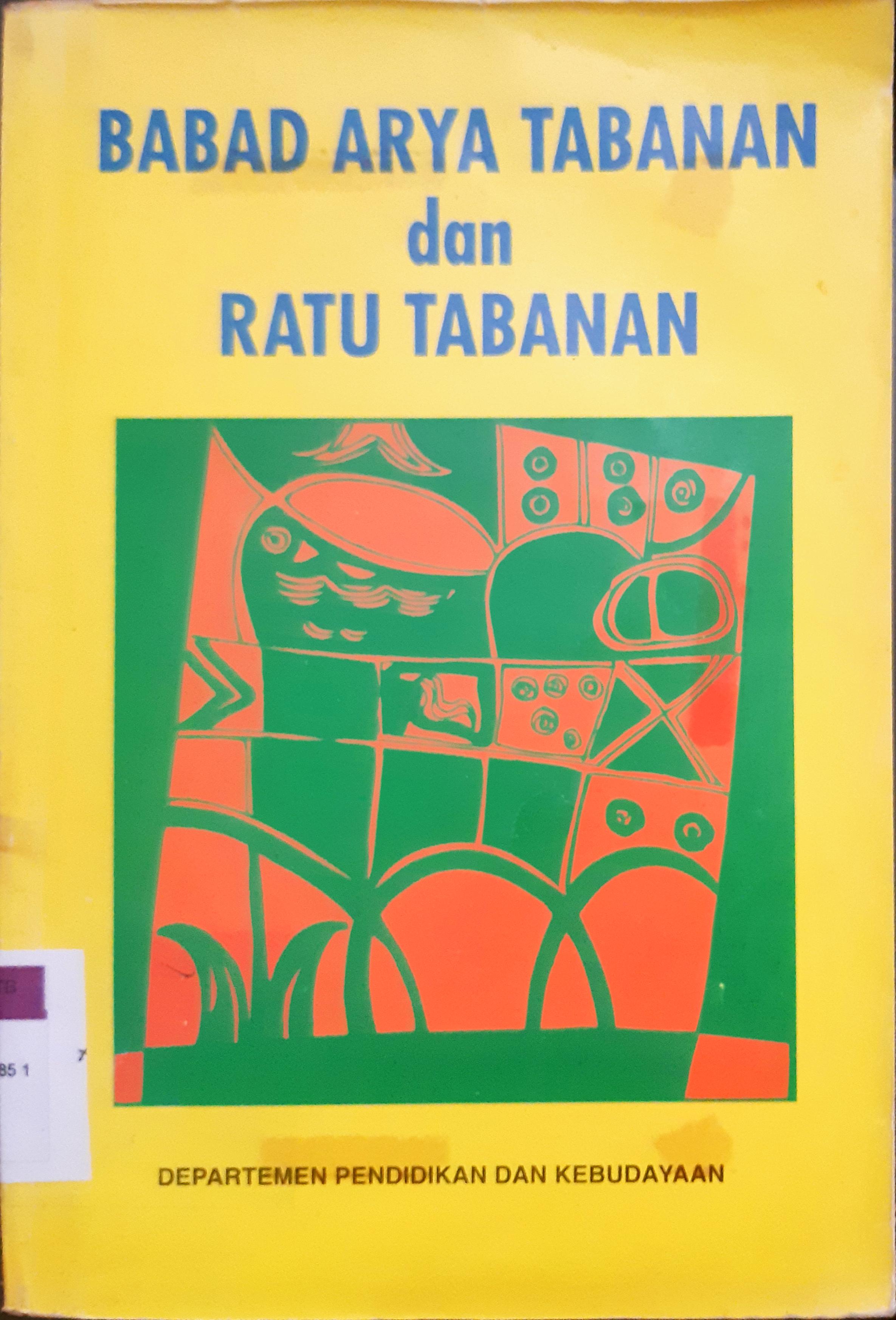 Cover Babad Arya Tabanan dan Ratu Tabanan / I Made Purna dkk