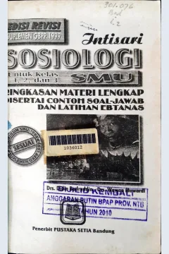 Cover Intisari Sosiologi untuk kelas 1, 2 dan 3 SMU