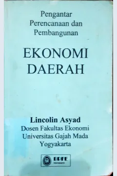 Cover Pengantar perencanaan dan pembangunan ekonomi daerah / Lincolin Arsyad