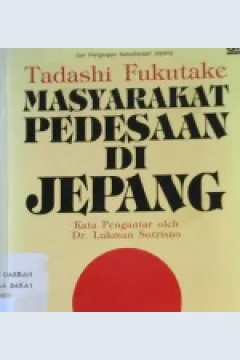 Cover Masyarakat pedesaan di Jepang / Tadashi Fukutake