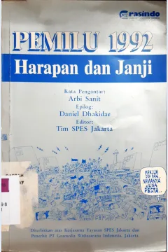 Cover Pemilu 1992 harapan dan Janji