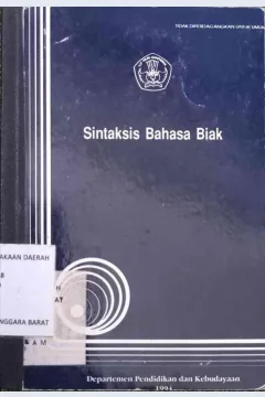 Cover Sintaksis Bahasa Biak / Crist Fautngil, Frans Rumbrowen, Bontolomens Kainakimu