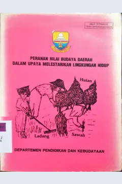 Cover Peranan nilai budaya daerah dalam  pelestarian lingkungan hidup di Jambi / Dra. Zaituti Haffar...[ et al.]; editor, Dra. Fatimah