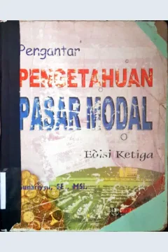 Cover Pengantar pengetahuan pasar modal / Sumariyah SE,M.Si