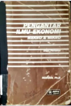 Cover Ekonomi makro dan mikro :  Pengantar ilmu / Nopirin, Ph.D.