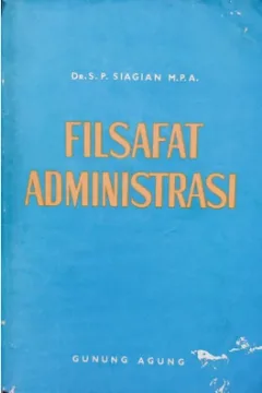 Cover Filsafat administrasi, Sondang P. Siagian