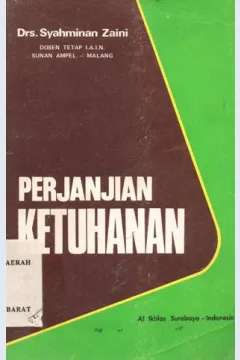 Cover Perjanjian ketuhanan, / Drs Syahminan Zaini