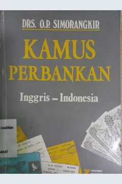 Cover Kamus Perbankan Inggris-Indonesia / O.P.Simorangkir, dkk