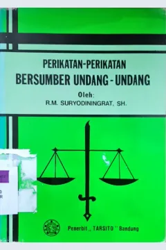 Cover Perikatan-perikatan bersumber undang-undang / RM. Suryodiningrat SH