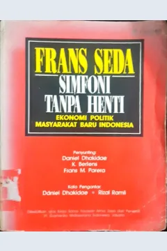Cover Simponi Tanpa Remti, ekonomi politik masyarakat baru Indonesia / Frans Seda