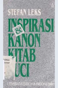 Cover Inspirasi dan kanon kitab suci / Stefan Leks