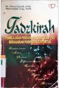 Cover Tadzkirah :  Pembelajaran pendidikan agama islam (PAI) berdasarkan pendekatan kontekstual / Dr. Ahmad Zayadi, M.Pd, Abdul Majid, M.Pd