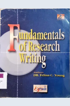 Cover Funamentals of research writing / DR. Felina C. Young