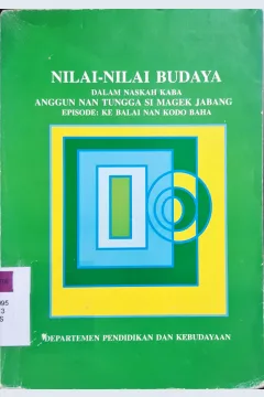 Cover Nilai-nilai budaya dalam naskah kaba anggun nan tungga si magek jabang :  Episode: ke balai nan kodo baha / Rosyadi, Sri Mintosih