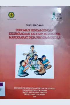 Cover Pedoman pendampingan kelembagaan kelompok mandiri masyarakat desa program PIDRA :  Buku Bacaan