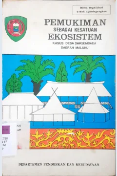 Cover Pemukiman sebagai kesatuan ekosistem daerah Bali / Depdikbud Proyek Inventarisasi dan Dokumentasi