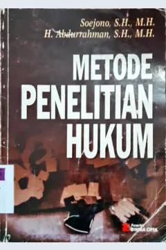 Cover Metode penelitian hukum / Soejono, SH., M.H., H. Abdurrahman, SH., M.H.