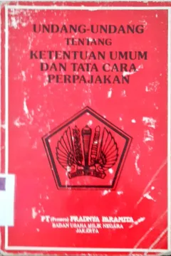 Cover Undang-Undang tentang ketentuan umum dan tata cara perpajakan