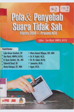 Cover Pola dan penyebab suara tidak sah, pilpres 2014 di provinsi Nusa Tenggara Barat