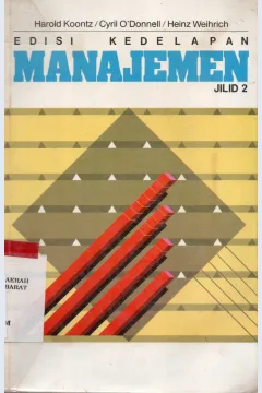 Cover Manajemen / Harold Koontz, Cyril O'Donnell, Heinz Weihrich