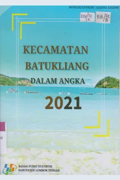 Cover Kecamatan Batukliang Dalam Angka 2021 / Badan Pusat Statistik Kabupaten Lombok Tengah
