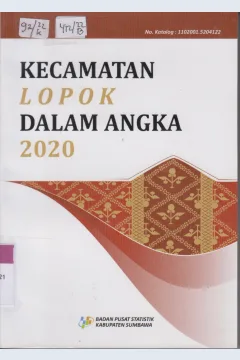 Cover Kecamatan Lopok  Dalam Angka 2020 / Badan Pusat Statistik Kabupaten Sumbawa