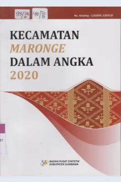Cover Kecamatan Maronge  Dalam Angka 2020 / Badan Pusat Statistik Kabupaten Sumbawa