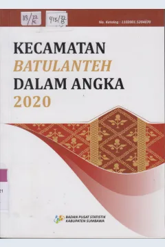Cover Kecamatan Batulanteh  Dalam Angka 2020 / Badan Pusat Statistik Kabupaten Sumbawa