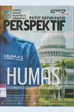 Cover Persfektif :  Suara Lombok Barat Bangkit, Patut Patuh Patju unggul, Mandiri, Sejahtera dan Bermartabat Edisi IX / 2016