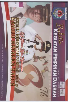 Cover Buletin kegiatan Pimpinan Daerah Edisi III (Juli-September 2021) :  28 Tahun Kota Mataram bersama membangun pandemi Covid 19 menuju Mataram Harum
