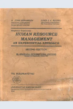 Cover Human Resource Management / Bernardin John