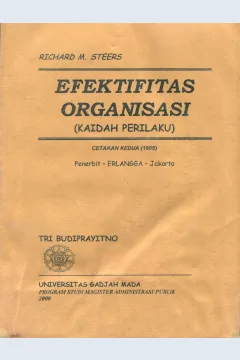 Cover Efektifitas Organisasi / Steers Richard M