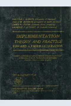 Cover Implementation Theory and Practice Toward a Third Generation / Malcolm L. Goggin