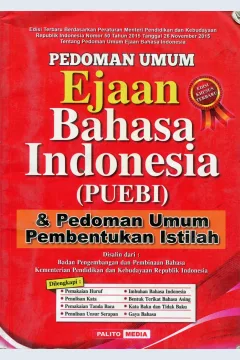 Cover Pedomam Umum Ejaan Bahasa Indonesia (Puebi) dan Pedoman Umum Pembentukan Istilah