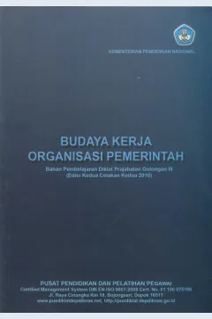 Cover Budaya kerja organisasi pemerintah
