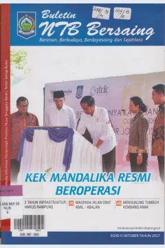 Cover Buletin NTB Bersaing Beriman, Berbudaya, Berdayasaing dan Sejahtera Edisi X Oktober Tahun 2017 / Biro Humas dan Protokol Setda Prov. NTB