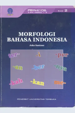 Cover Morfologi bahasa Indonesia / Joko Santoso
