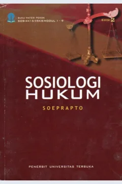 Cover Sosiologi hukum / Soeprapto