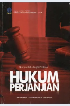 Cover Hukum perjanjian / Nur Syarifah, Reghi Perdana
