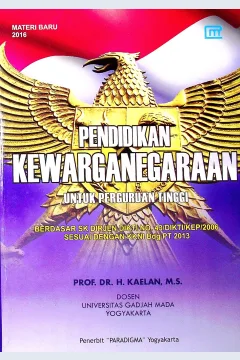 Cover Pendidikan kewarganegaraan / Prof. Dr. H Kaelan, M.S.