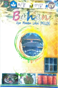 Cover Bahan Ajar Muatan Lokal (Mulok) kelas IV Kota Bima 2021 / Taufikrahman S.Pd, editor : Dr. Sampara Palili, M.Pd.I, Junaidinm M.Pd