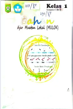 Cover Bahan Ajar Muatan Lokal (Mulok) kelas I Kota Bima 2021 / Taufikrahman S.Pd, editor : Dr. Relly Prihatin, S,Pd, Hermawansyah, M.Pd.I, Junaidin M.Pd