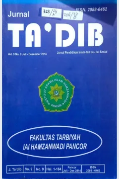 Cover Jurnal Ta'dib Jurnal Pendidikan Islam dan Isu-isu Sosial vol. 9 No. 9 Juli - Desember 2014 / Dekan Fakultas Tarbiyah IAI Hamzanwadi