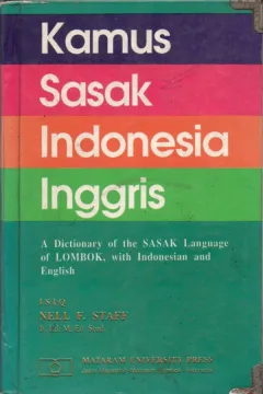 Cover Kamus Sasak Indonesia Inggris / Nell F. Staff
