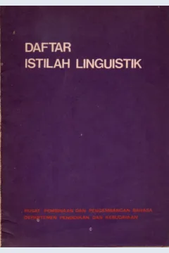 Cover Daftar istilah linguistik / editor, S. Effendi