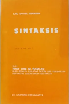 Cover Ilmu bahasa indoneisa :  Sintaksis / Prof. Drs.M. Ramlan
