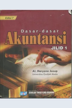 Cover Dasar-dasar Akuntansi :  Jilid 1 / Drs. Al. Haryono Jusup, M.B.A., Ak.