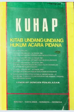Cover KUHAP :  Kitab Undang-undang Hukum Acara Pidana